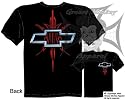 Size Medium, Pinstripe Chevy Bowtie Emblem, Auto Brand T Shirt, New, Ships within 24 hours