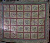 Handcrafted Butterfly Stack-n-Whack Double Size Bed Quilt 81
