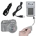 Olympus C-7070 Wide Zoom Battery Charger Kit - Contains multiple charging options, including AC Wall, DC Car and USB Port