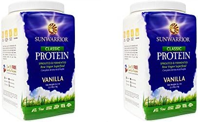 (2 PACK) - Sunwarrior Classic Protein Raw Vegan Powder Vanilla Flavour | 1kg | 2 PACK - SUPER SAVER - SAVE MONEY
