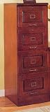 Four Drawer Cherry Finish Filing Cabinet