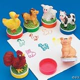 12 Resin Farm Animal Stamps
