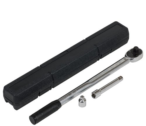 Cartrend 50167 Drehmomentschlüssel mit Verlängerung und Adapter, in PVC-Box
