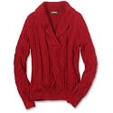 Fisherman Cable Shawl Collar Sweater