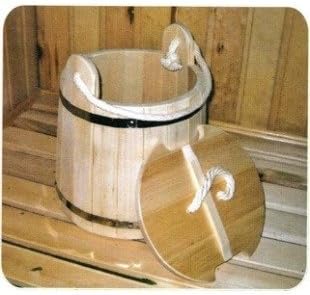 Wooden Sauna Bucket with Matching Wooden Lid 9l (2.5gal)