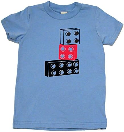 Building Blocks on Short Sleeve Unisex Toddler Fine Jersey T-shirt, 2T, Light Blue