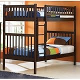 IMAGE OF Twin/Twin Arizona Bunk in Antique Walnut with Raised Panel Trundle Bed by Atlantic Furniture
