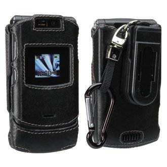 Leather carrying case for Razor cell phone