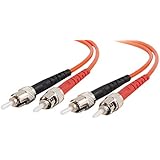 C2G/Cables To Go 05575 ST-ST  62.5/125 OM1 Duplex Multimode PVC Fiber Optic Cable, Orange (2 Meter)