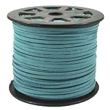 Turquoise Blue Faux Leather Suede Beading Cord 10 Feet - Ultra Microfiber