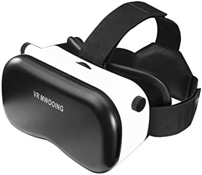 VR Headset Upgraded Virtual Reality Glasses for 360 Degree Viewing Lighter 3D VR Box VR Goggles with Adjustable Sight &amp; Ventilation Design, Black