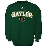 adidas Baylor Bears Green Beveled Out Crew Sweatshirt