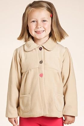 Round Collar Fleece Swing Jacket