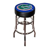 Texas Longhorns MVP Chrome / Vinyl Double Rung Bar Stool