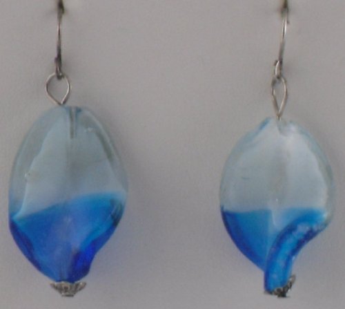 Blue Twist Earrings