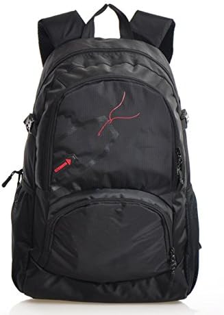 Manwei Roxy new outdoor mountaineering shoulder bag computer bag tidal wave of men women riding package Travel Backpack , Black