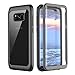 Samsung Galaxy S8 Case, Full Body Bumper Case Built-in Screen Protector Slim Clear Shock-Absorbing Dustproof Lightweight Cover Case Samsung Galaxy S8 (5.8 Inch)-Black+Grey/Clear.