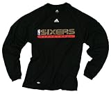 Philadelphia 76ers NBA Mens Adidas Climalite Lightweight Athletic Shirt, Black