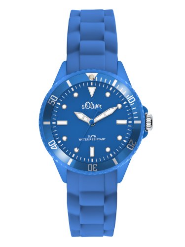s.Oliver Unisex-Armbanduhr Small Size Silikon blau SO-2314-PQ Preisvergleich