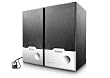 Edifier R18 USB, 2.0-Soundsystem mit 2x 2,1W Satelliten, inklusive Fernbedienung, schwarz/silber