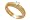 14K Yellow Gold Hand-Crafted Matte-Finish Textured Band, Enhanced with a Solitaire Prong Set Diamond., 0.00