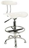 Drafting Stool / Bar Stool in White - LF-215-WHITE-GG