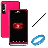 Hot Pink 2 Piece Protective Snap-On Hard Case Cover for Motorola Droid 3 Ve ....