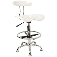 Drafting Stool / Bar Stool in White - LF-215-WHITE-GG