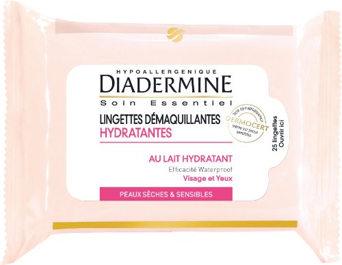  Diadermine - Lingettes Démaquillantes - Classique - 25 Lingettes - Lot de 2
