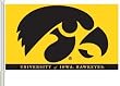 Iowa Hawkeyes CAR FLAG w/Wall Brackett Set of 2 - NCAA