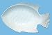 White Fish Ceramic Pottery Grouper Medium Bowl 12 1/2"x8"x2 1/2"