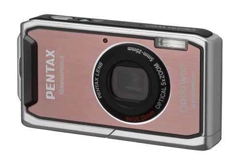 Pentax Optio W60 10 MP Waterproof Digital Camera with 5x Optical Zoom and 2.5 inch LCD (Pink)