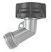Third Party New : Gilmour Zinc Goose-Neck Hose Connector, #16G
