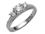 0.80 cts Round Diamonds Engagement Ring - Platinum, 14kt White or Yellow Gold