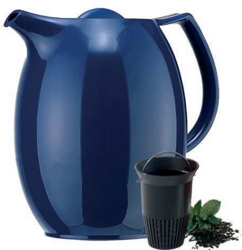EMSA ELLIPSE 503693 Thermos con filtro per il tè, 1,0 L, colore: Blu