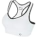 FITTIN Racerback Sports Bras for Women- Padded Seamless High Impact Support for Yoga Gym Workout Fitness White S
