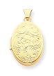 14k Scrolled Floral Locket
