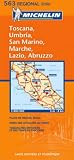  : Toscana, Umbria, San Marino, Marche, Lazio, Abruzzo (Michelin Regional Maps)