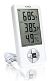 Timex TX5170 Indoor/Outdoor Thermometer with Indoor Hygrometer and Clock