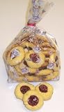 Gourmet Food : Scott's Cakes 1 lb. Raspberry Shortbread Cookies in a Snow Woman Bag
