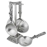 IMAGE OF Pewter Measuring Cups in Dragonfly Pattern