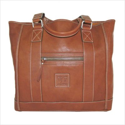 Leather Medium Shopper Tote Bag in Dean