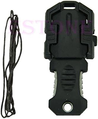 Yosoo Mini Multifunction EDC Knife Pocket Survival Tool MOLLE Webbing Self Defense (Black)