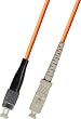 10M Multimode Simplex Fiber Optic Cable (50/125) - FC to SC