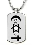 Coexist Dogtag Pendant Necklace w/Chain and Giftbox