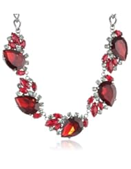 Adia Kibur Red Crystal Necklace, 16"