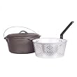 Cajun Cookware Dutch Ovens With Fry Basket 9 Quart Cast Iron Dutch Oven
