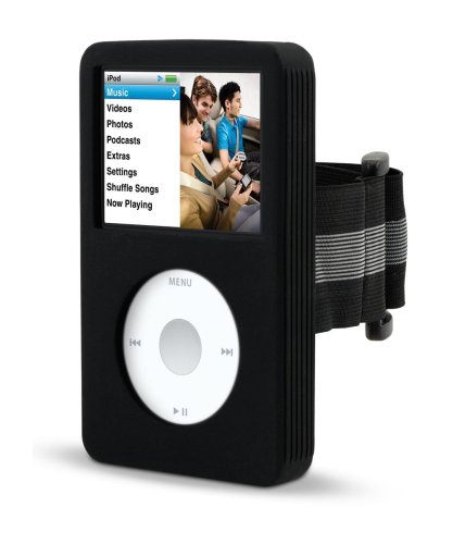 Childrens Toyshop  Electronics : Belkin iPod Classic Silicon Sleeve - With Armband - 120gb and 80Gb - Black