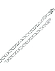 3MM Thick - Mariner Link Anchor Chain Necklace/Bracelet - Genuine .925 Solid Sterling Silver