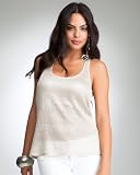 bebe Sequined Racerback Tank Top